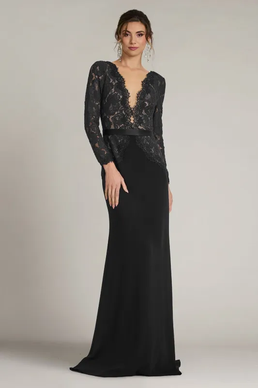 Corwin Embroidered Illusion Gown made by Tadashi Shoji