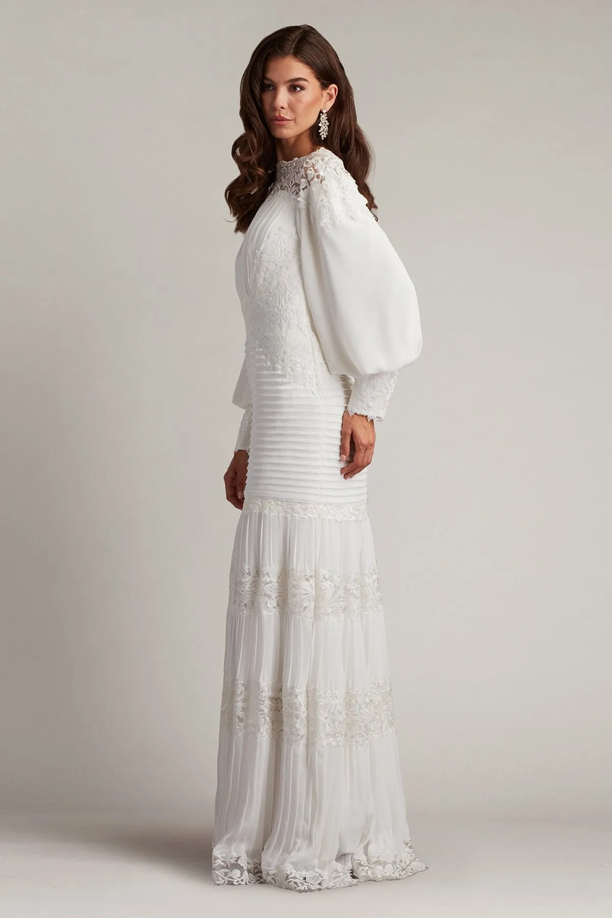 Silverado Blouson Sleeve Gown sold by Lord & Taylor product image thumbnail 3
