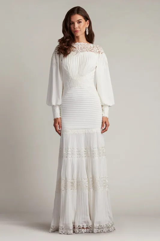 Silverado Blouson Sleeve Gown made by Tadashi Shoji