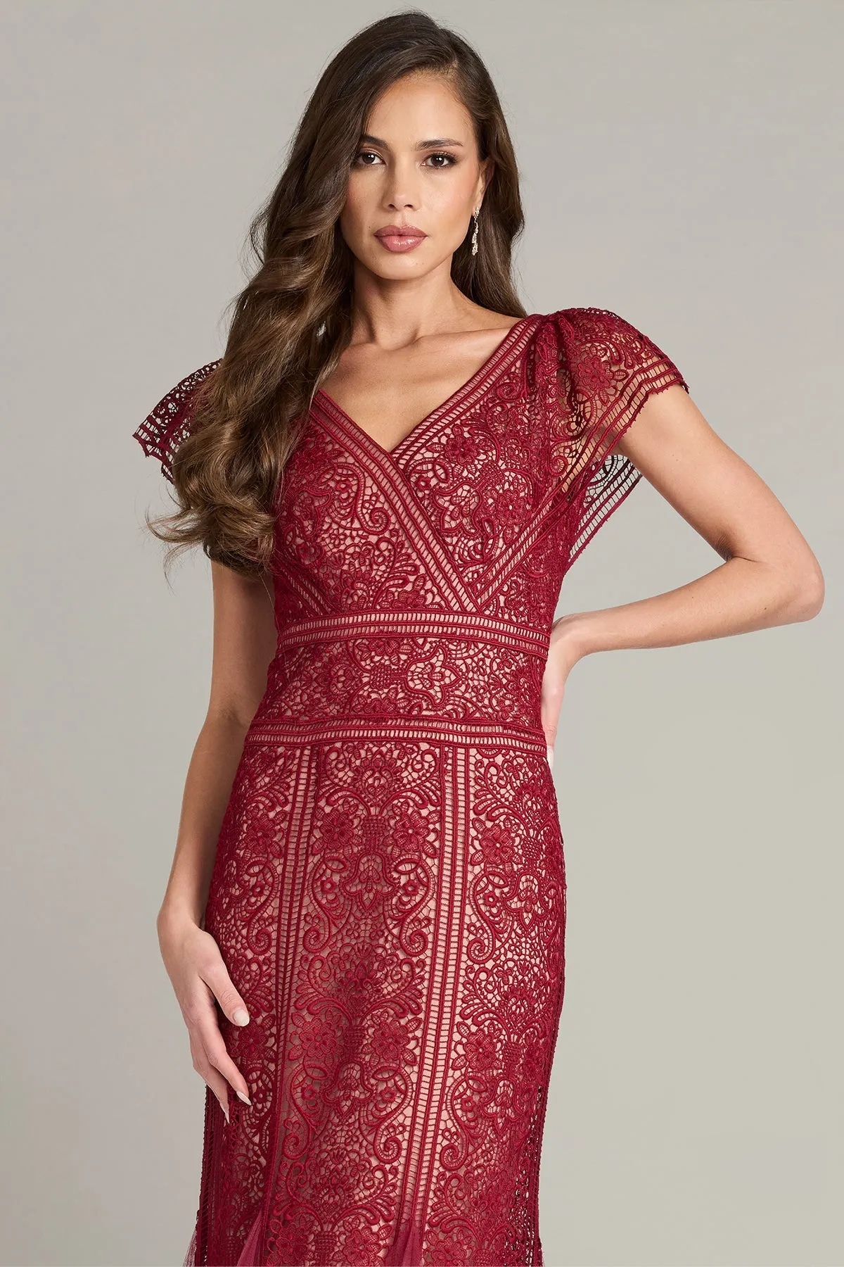 Taryn Trackwork Embroidered Mermaid Gown sold by Lord & Taylor product image thumbnail 5