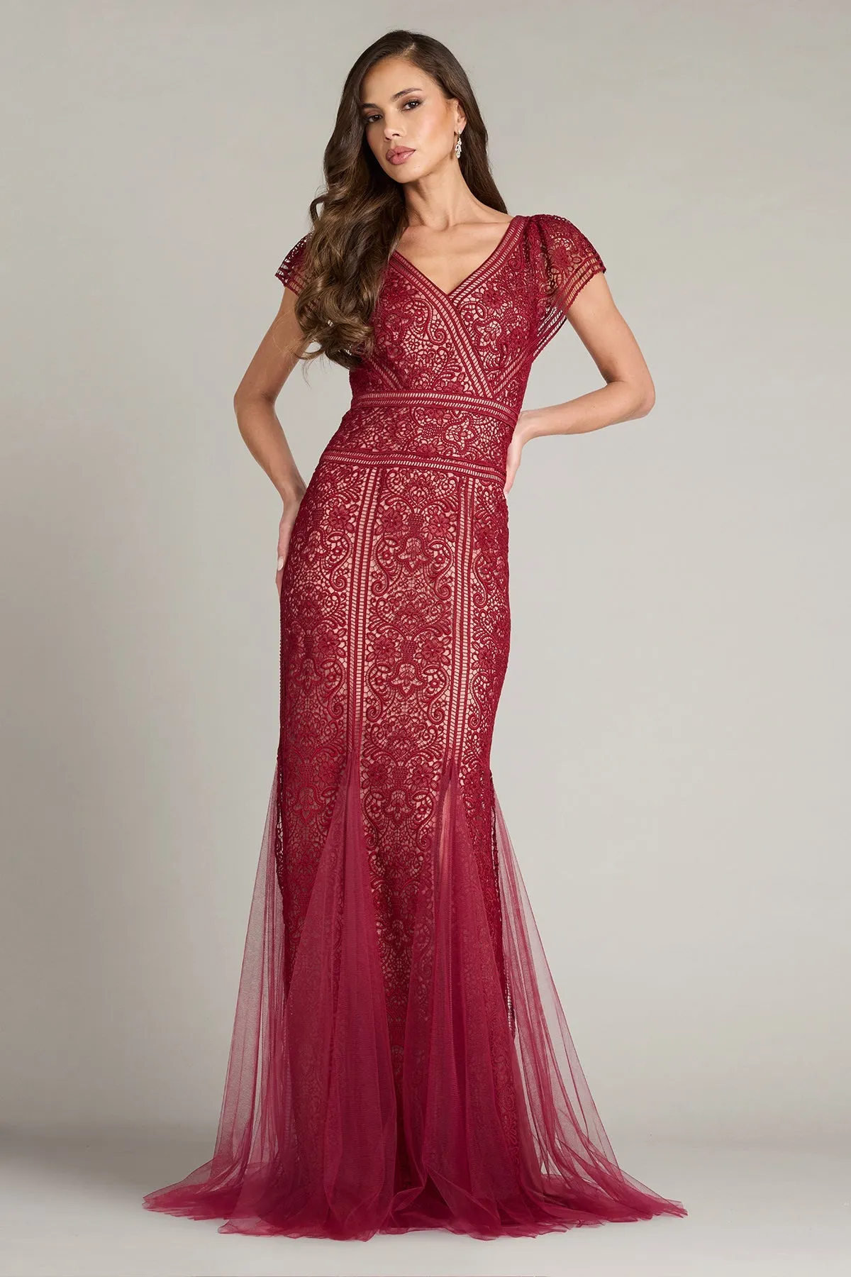 Taryn Trackwork Embroidered Mermaid Gown sold by Lord & Taylor product image thumbnail 2