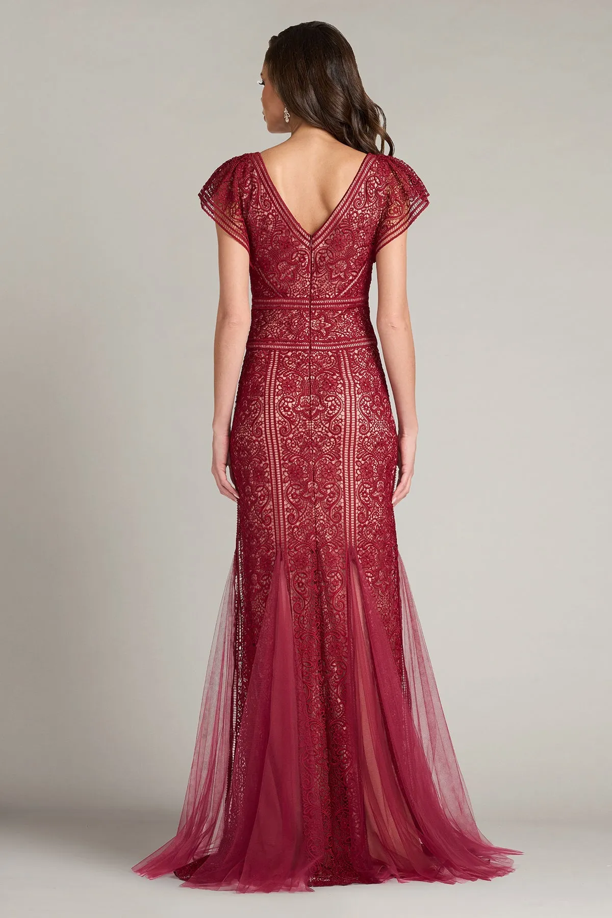 Taryn Trackwork Embroidered Mermaid Gown sold by Lord & Taylor product image thumbnail 3