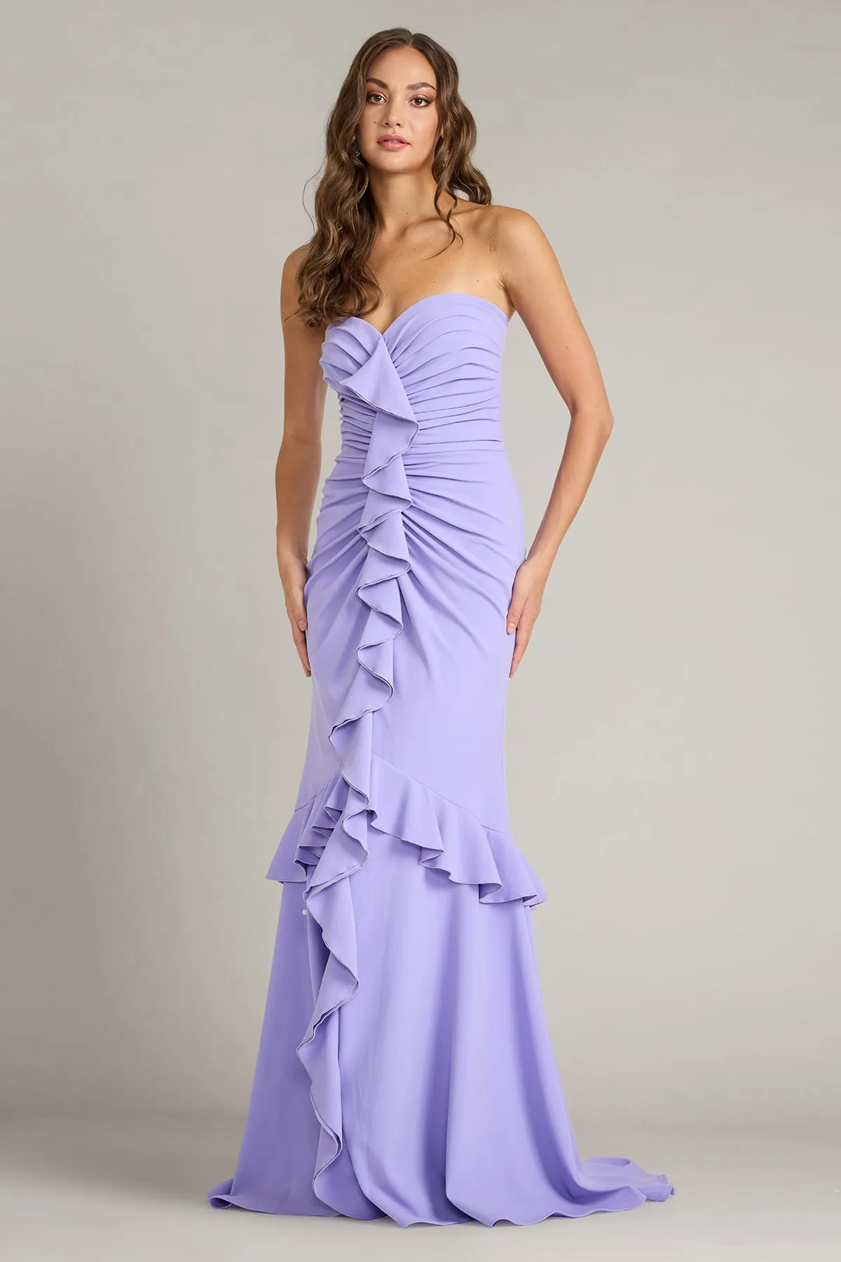 Spargo Cascading Ruffle Gown sold by Lord & Taylor