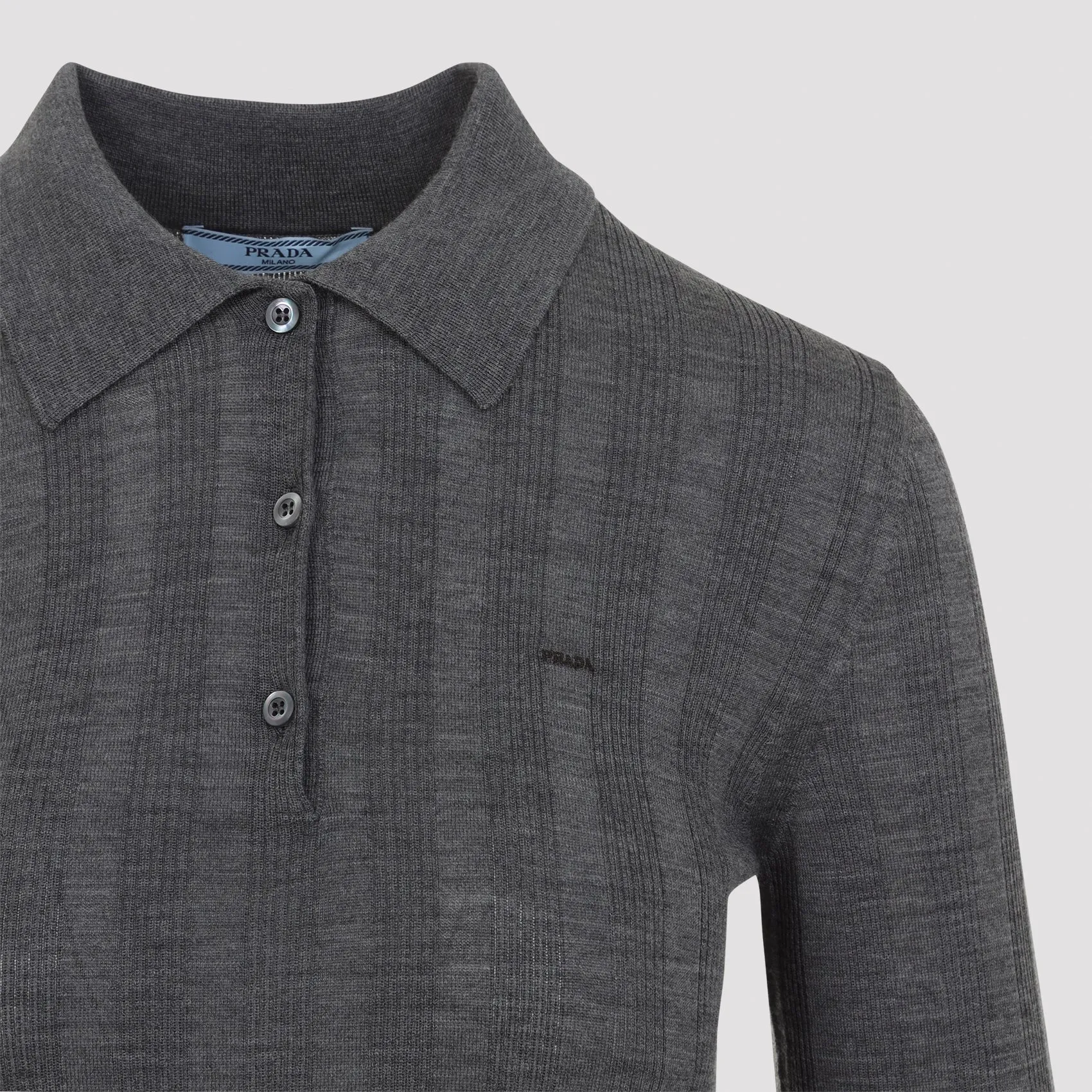 GREY WOOL BLEND POLO SHIRT sold by Lord & Taylor product image thumbnail 5