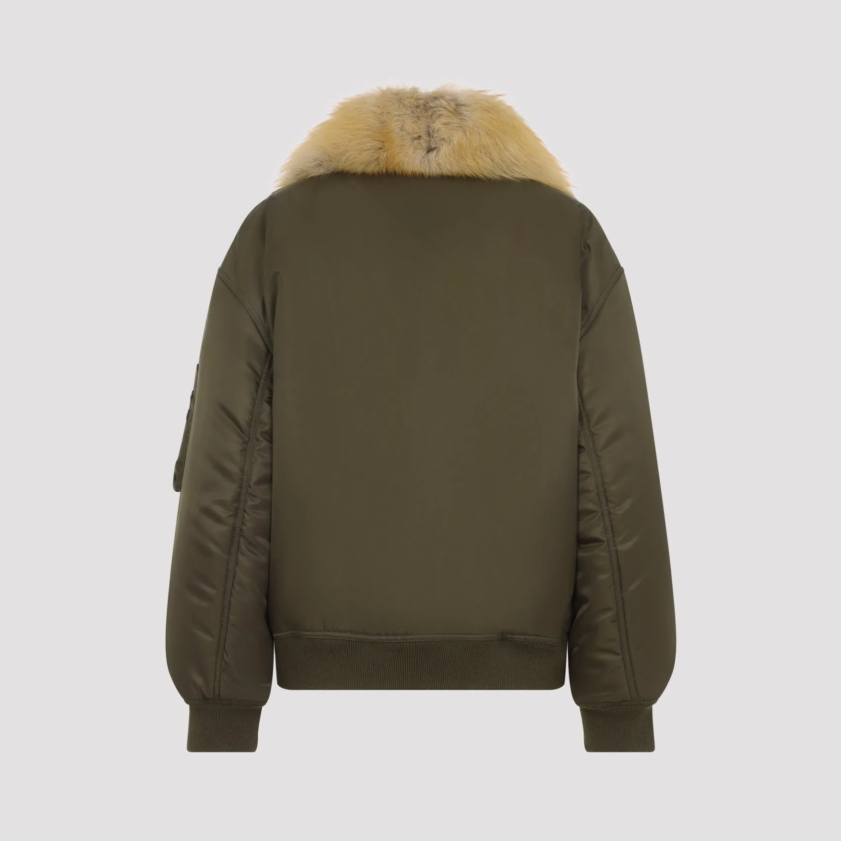 KHAKI NYLON BOMBER JACKET sold by Lord & Taylor product image thumbnail 3