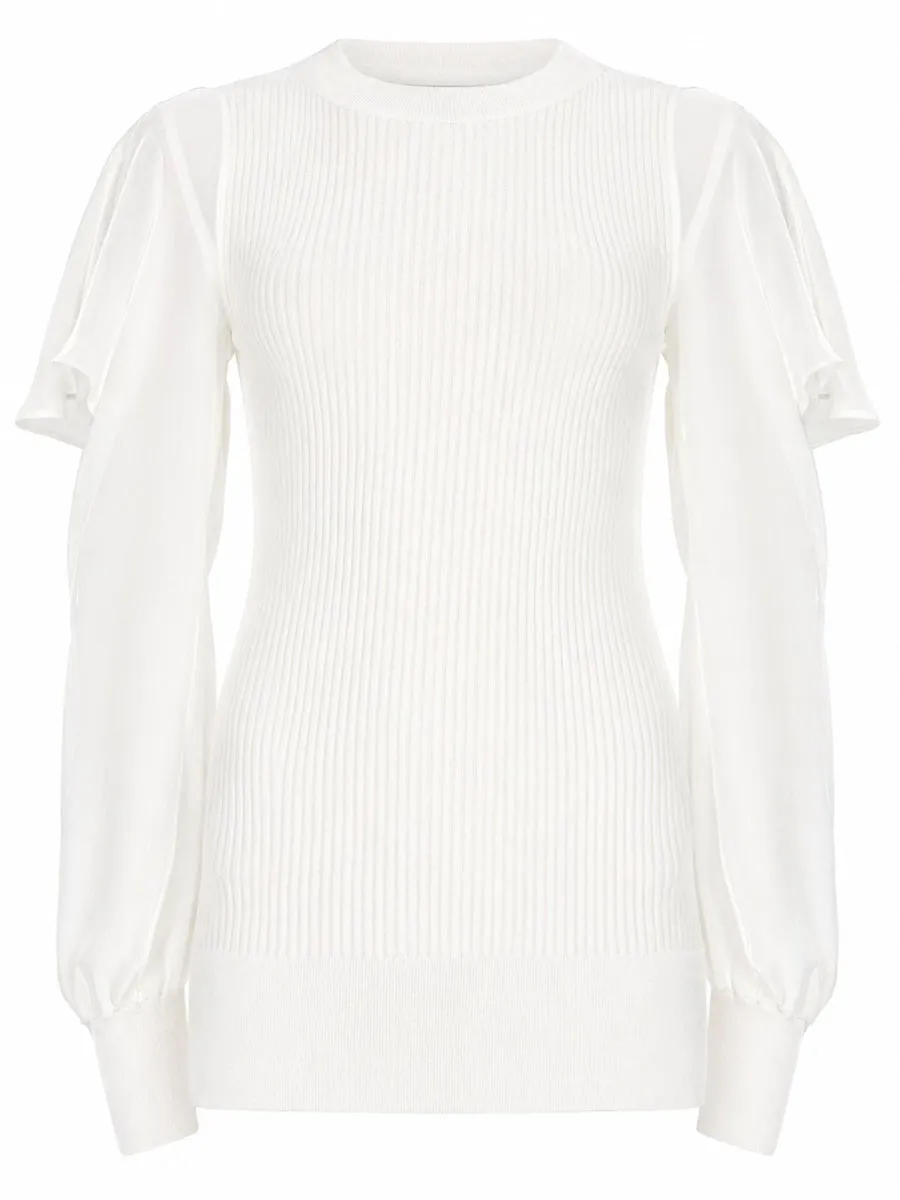 MAGLIA CON MANICHE SEMITRASPARENTI sold by Lord & Taylor