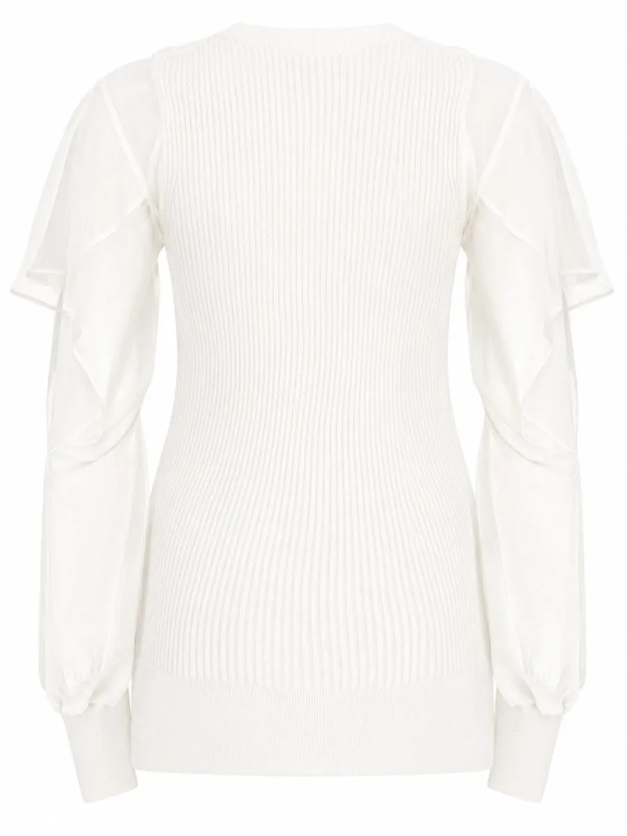 MAGLIA CON MANICHE SEMITRASPARENTI sold by Lord & Taylor product image thumbnail 3