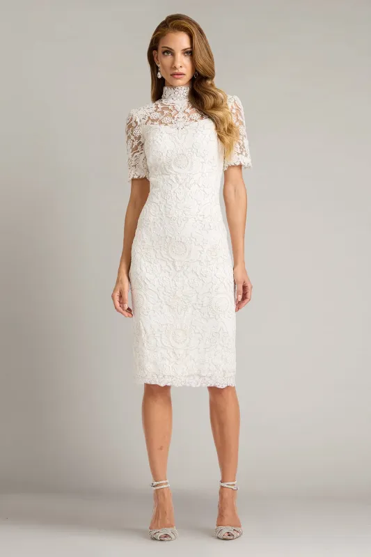 Marise Sequin Embroidered Illusion Dress made by Tadashi Shoji
