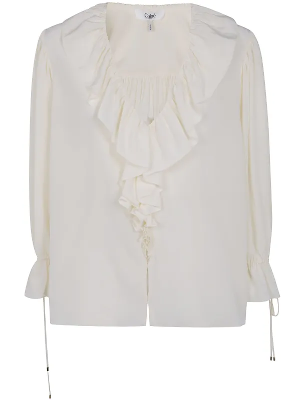 TOP A MANICHE LUNGHE IN SETA made by Chloe