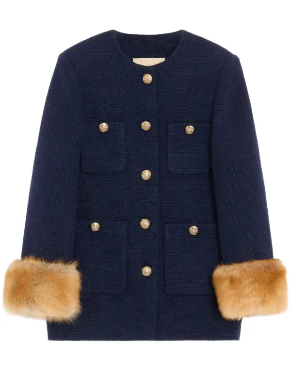 CABAN IN TWEED DI LANA SEMPLICE made by Valentino Garavani