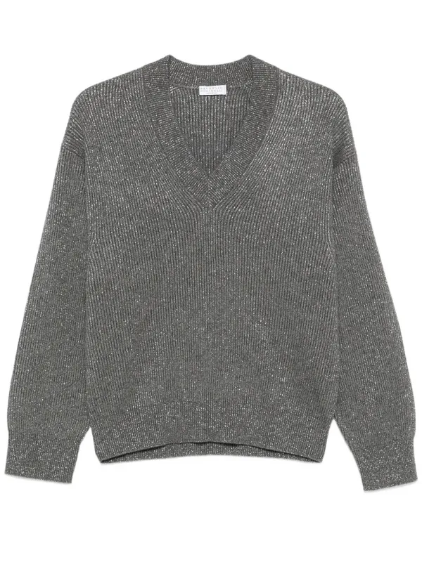 PULLOVER CON SCOLLO A V made by Brunello Cucinelli