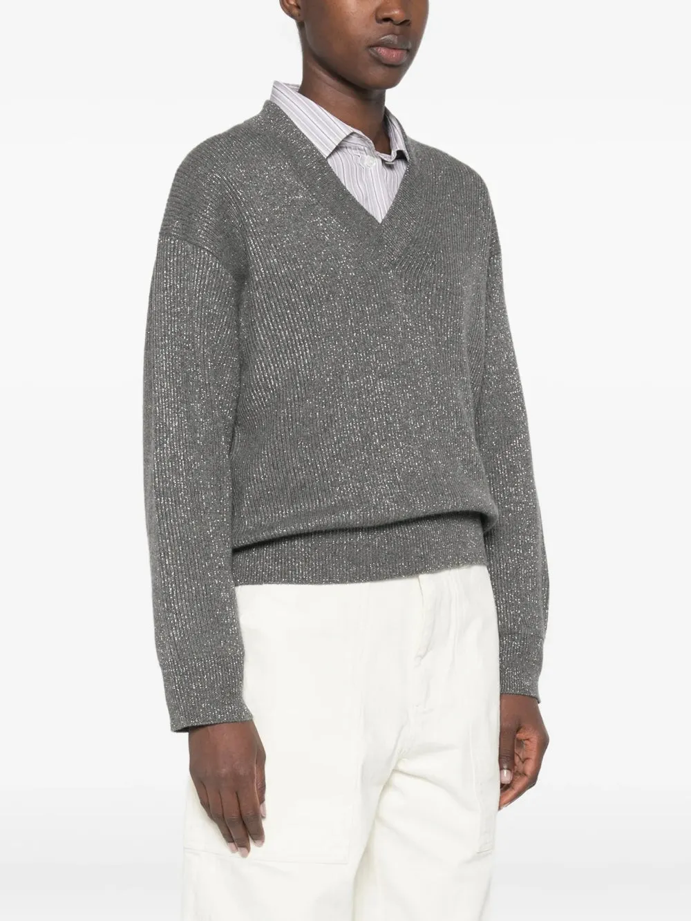 PULLOVER CON SCOLLO A V sold by Lord & Taylor product image thumbnail 2