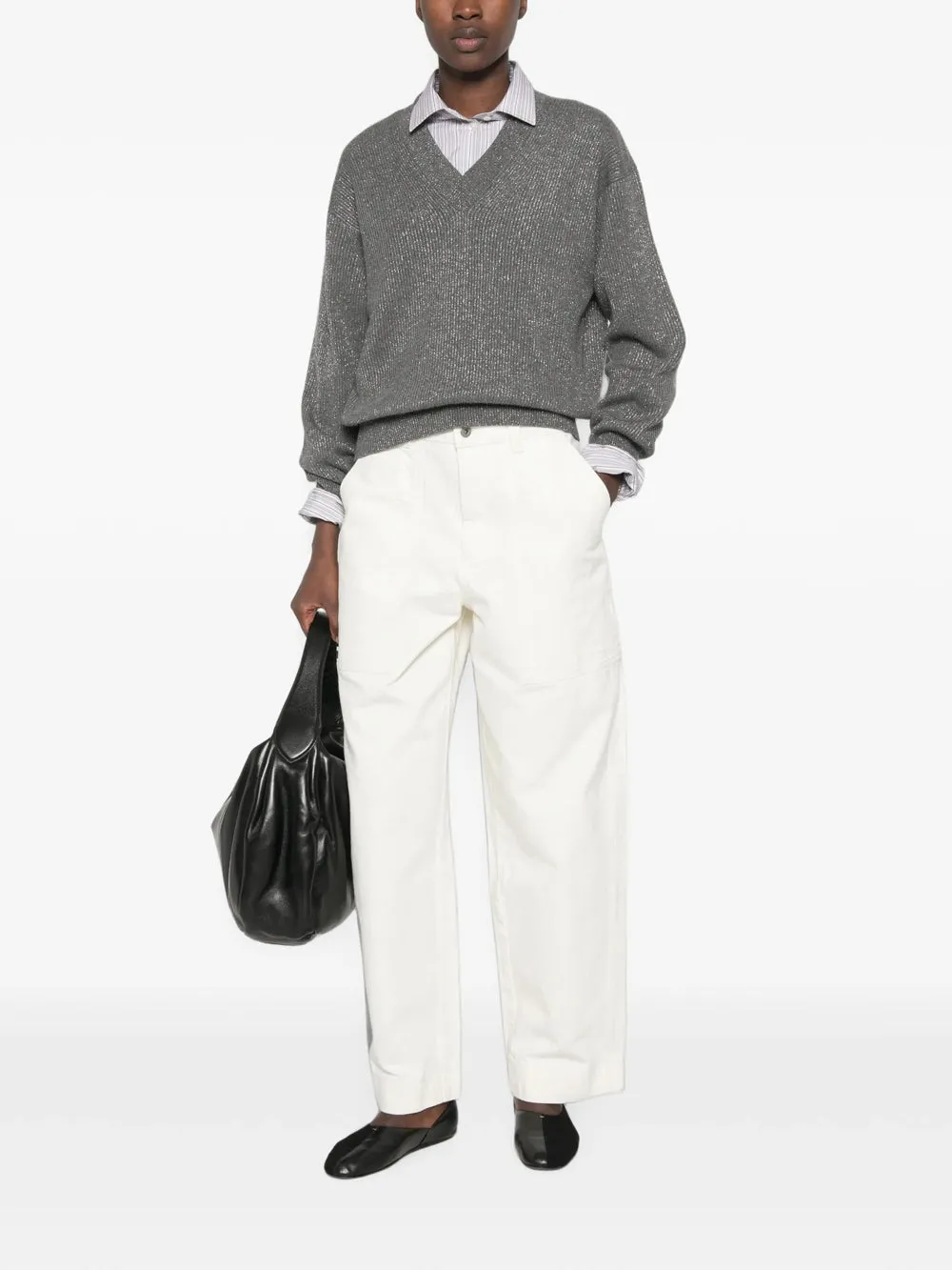 PULLOVER CON SCOLLO A V sold by Lord & Taylor product image thumbnail 4