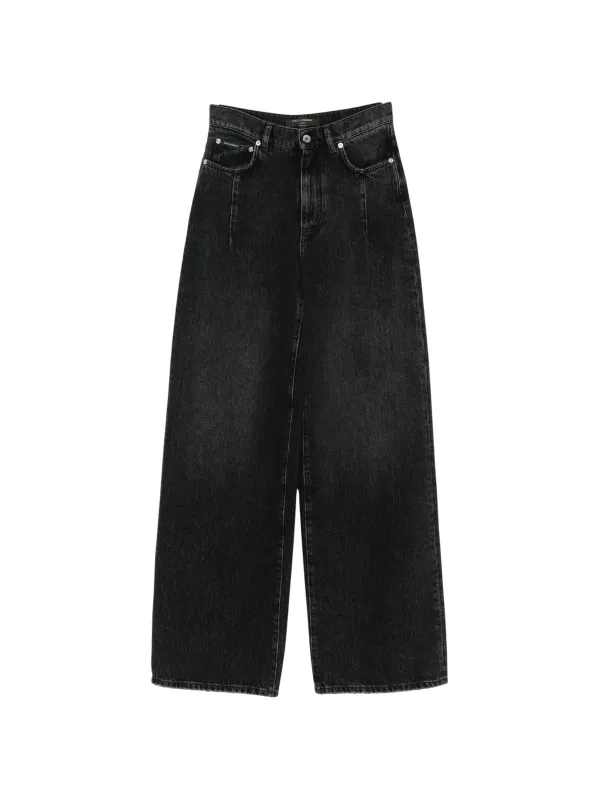 LOGO-PLAQUE WIDE-LEG JEANS made by Dolce & Gabanna