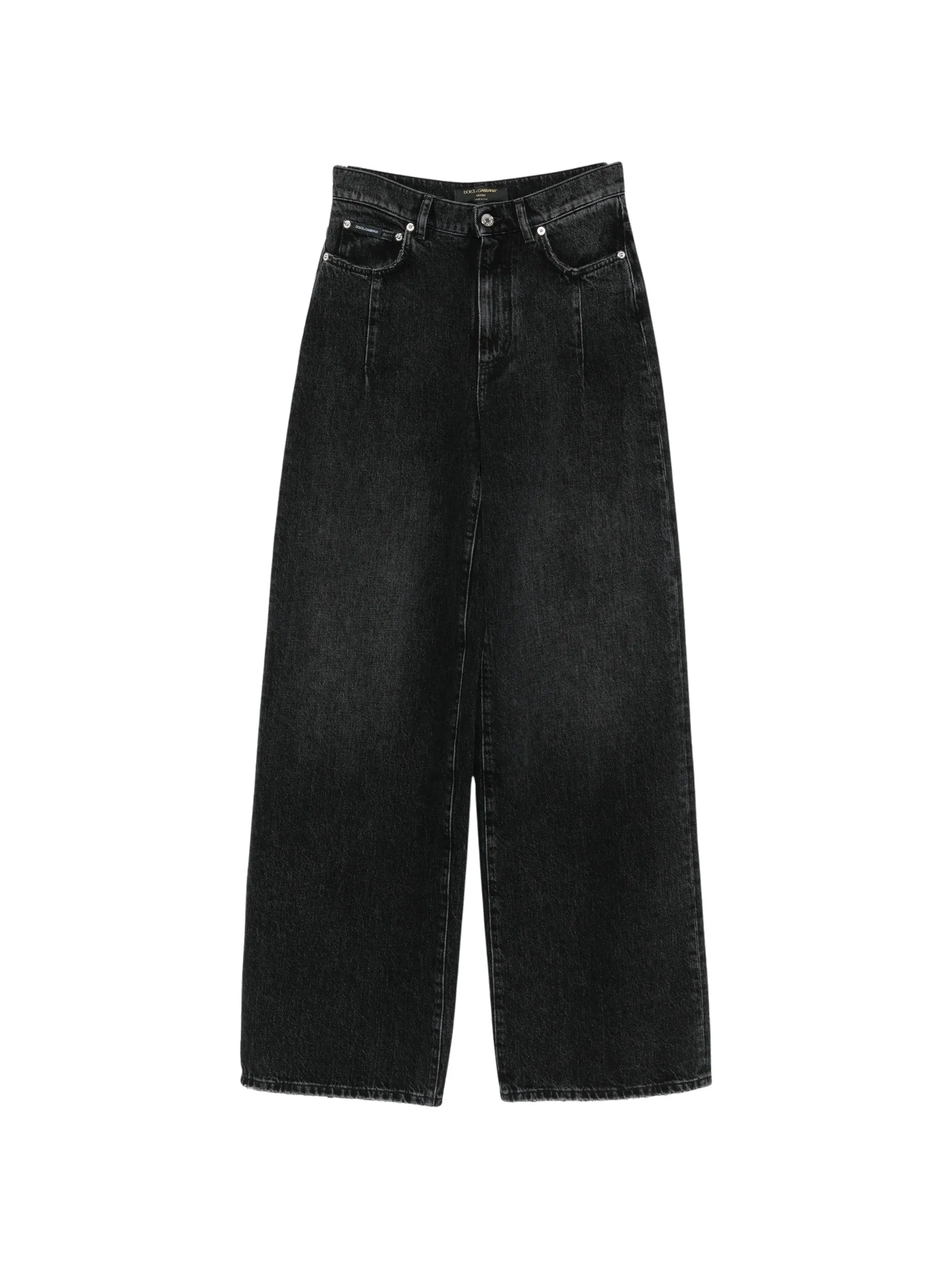 LOGO-PLAQUE WIDE-LEG JEANS sold by Lord & Taylor