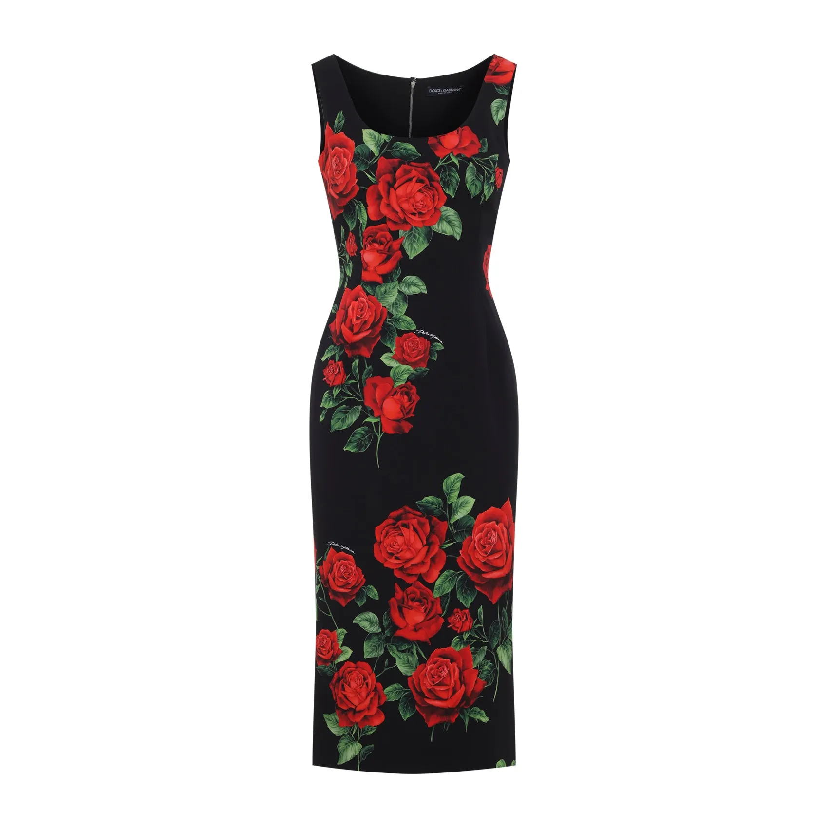 ROSE-PRINT SLEEVELESS MIDI DRESS sold by Lord & Taylor
