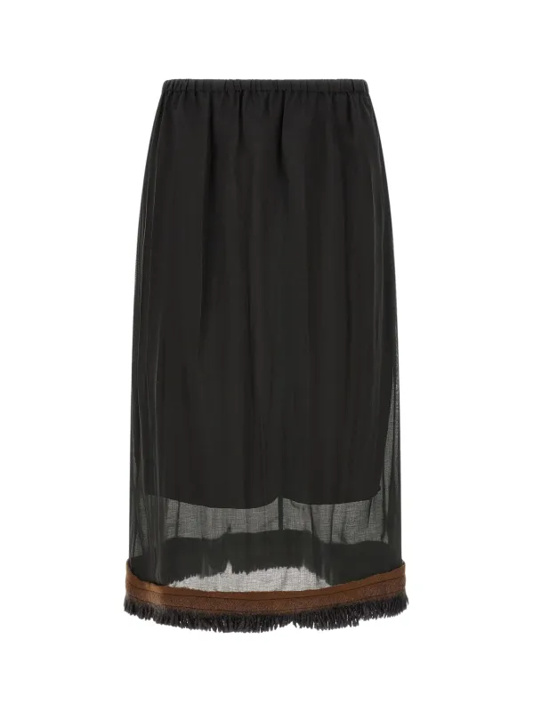 OPHELIA FRINGED LAYERED SKIRT made by Tela