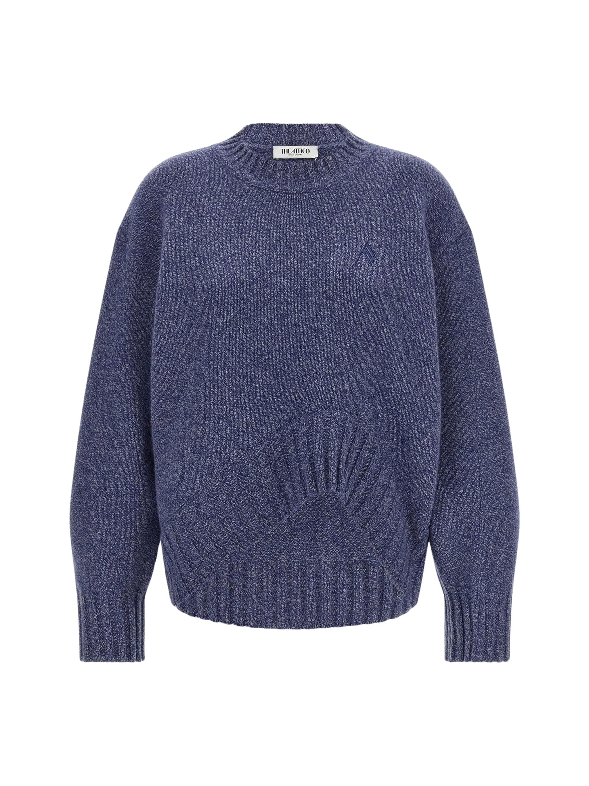 EMBROIDERED-LOGO MÉLANGE SWEATER sold by Lord & Taylor