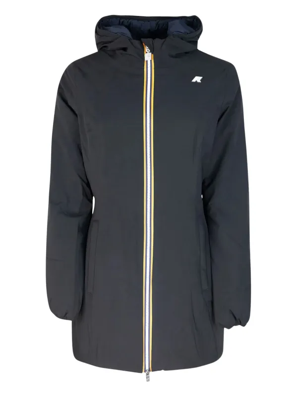 HOODED ZIP-FRONT COAT made by K-Way