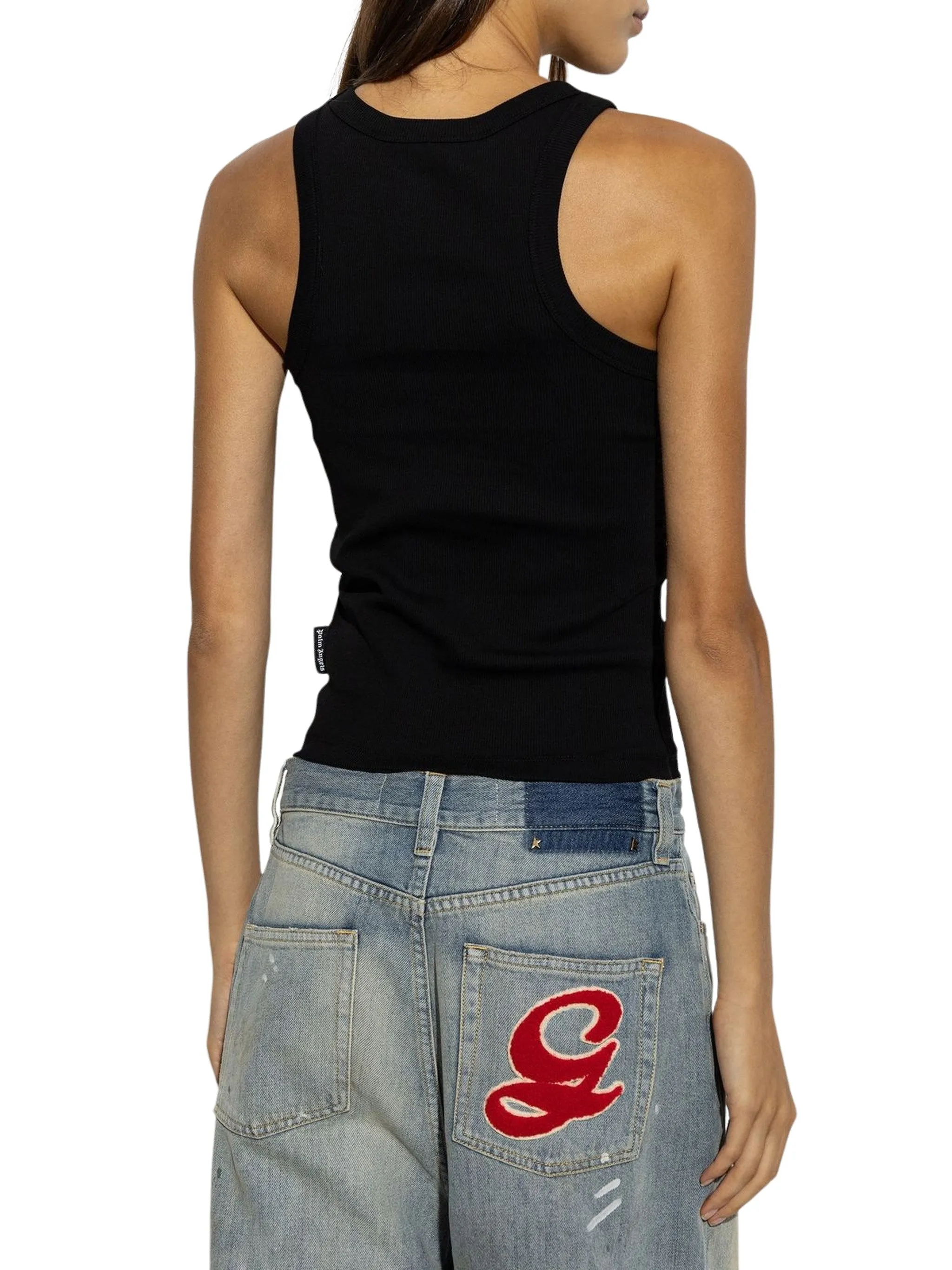 LOGO RIBBED TANK TOP sold by Lord & Taylor product image thumbnail 2
