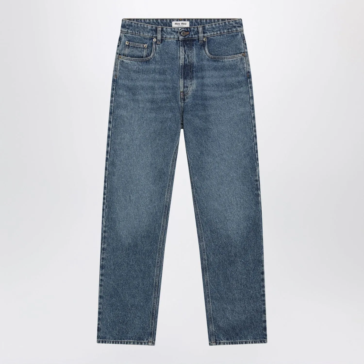 MEDIUM BLUE JEANS WITH LOGO EMBROIDERY sold by Lord & Taylor