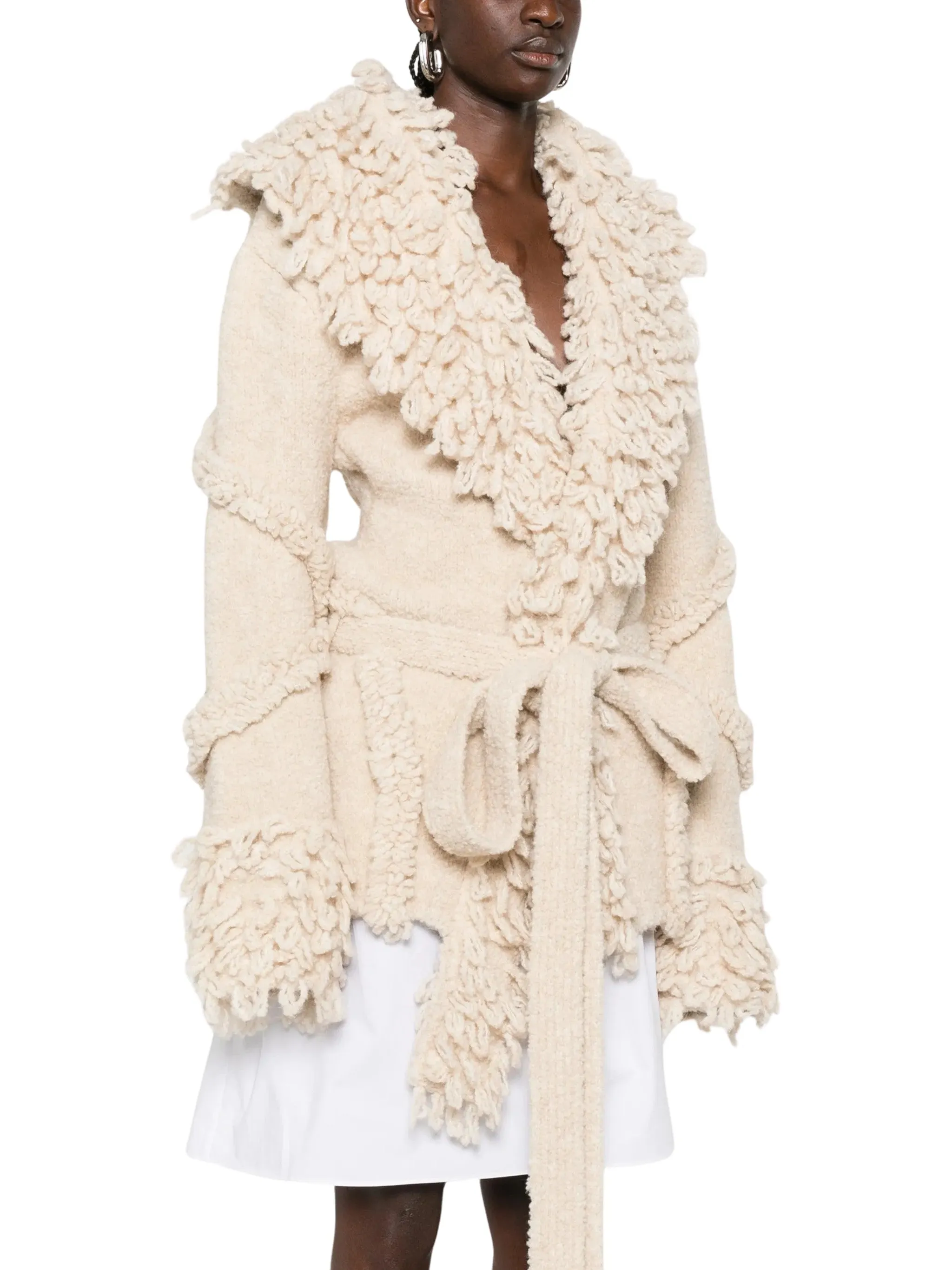 THE ATTICO BEIGE WOOL CARDIGAN sold by Lord & Taylor product image thumbnail 2