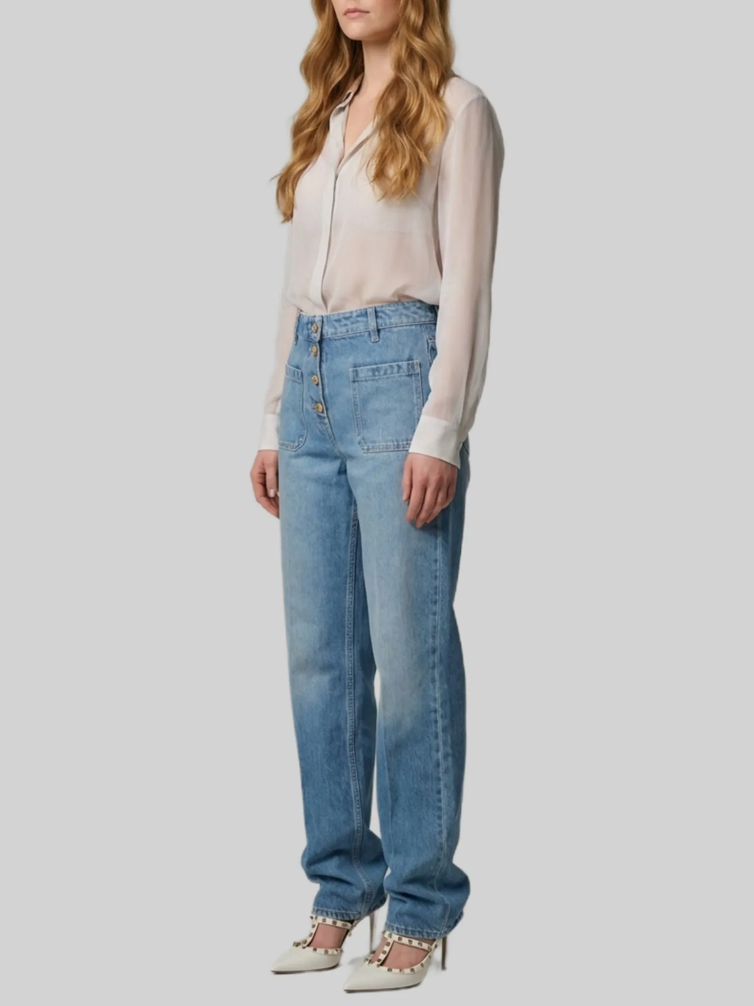 FLARE DENIM PANTS sold by Lord & Taylor product image thumbnail 3