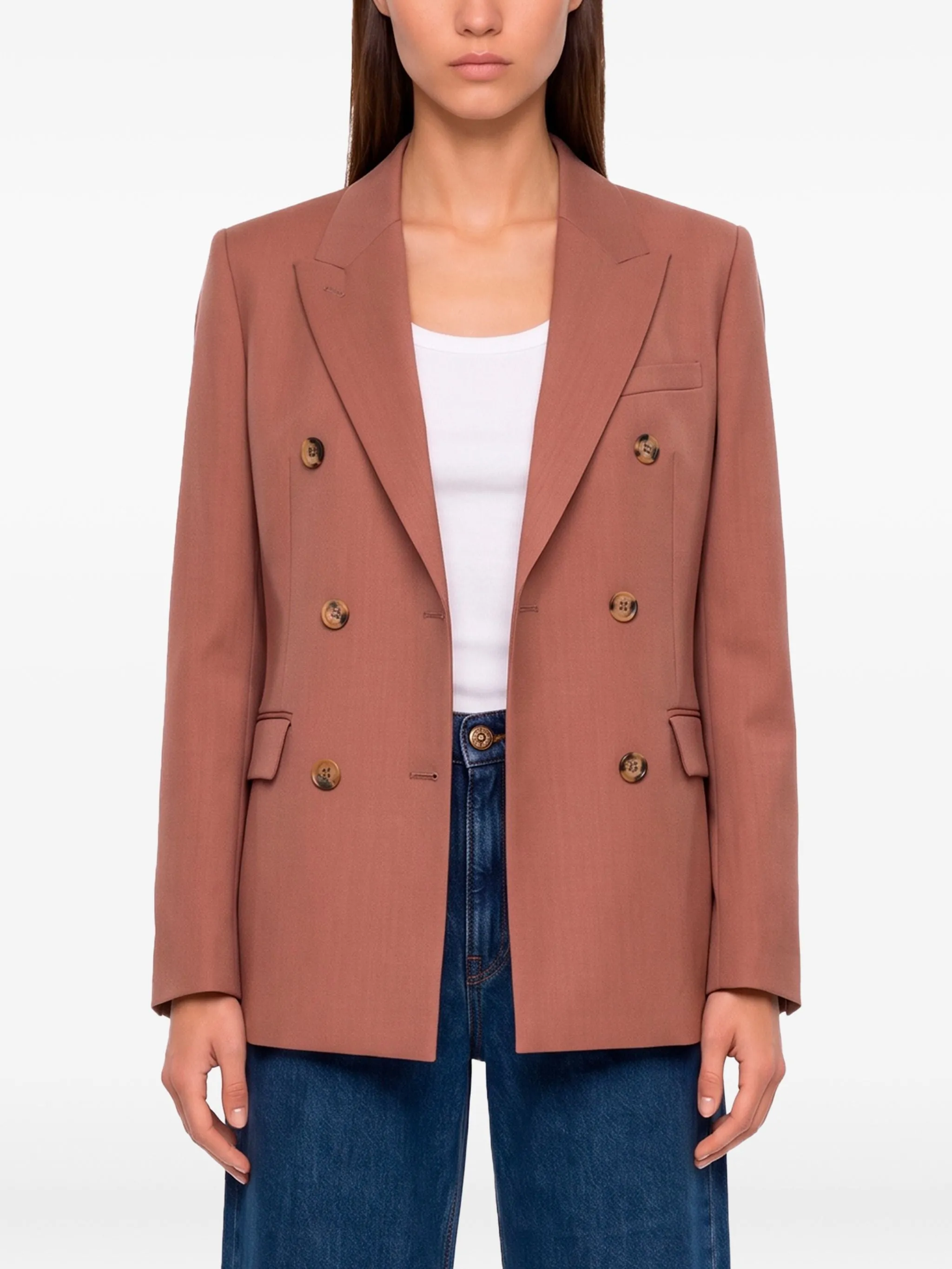 ANTIQUED PINK WOOL BLAZER sold by Lord & Taylor product image thumbnail 3