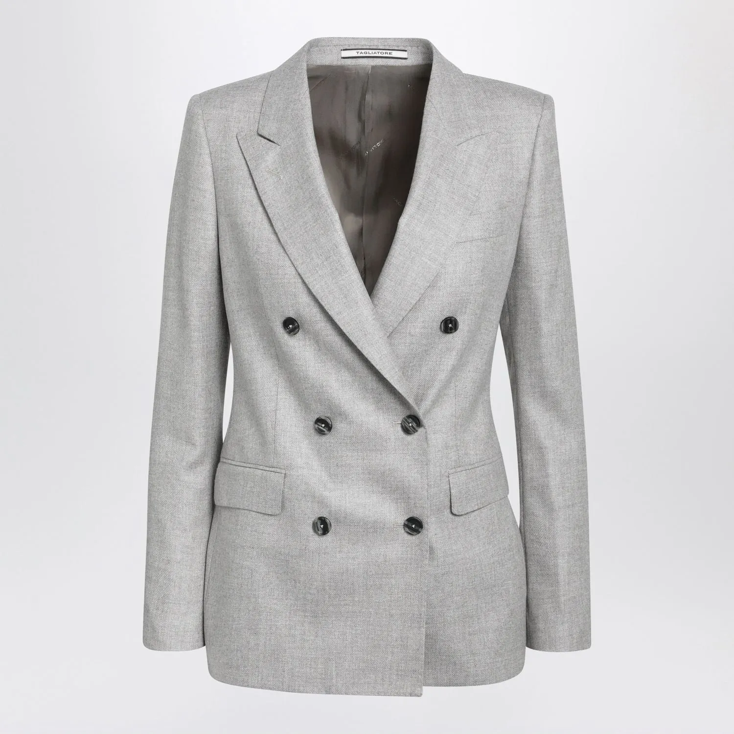 DOUBLEBREASTED PEARL GREY JACKET IN WOOL AND CASHMERE sold by Lord & Taylor