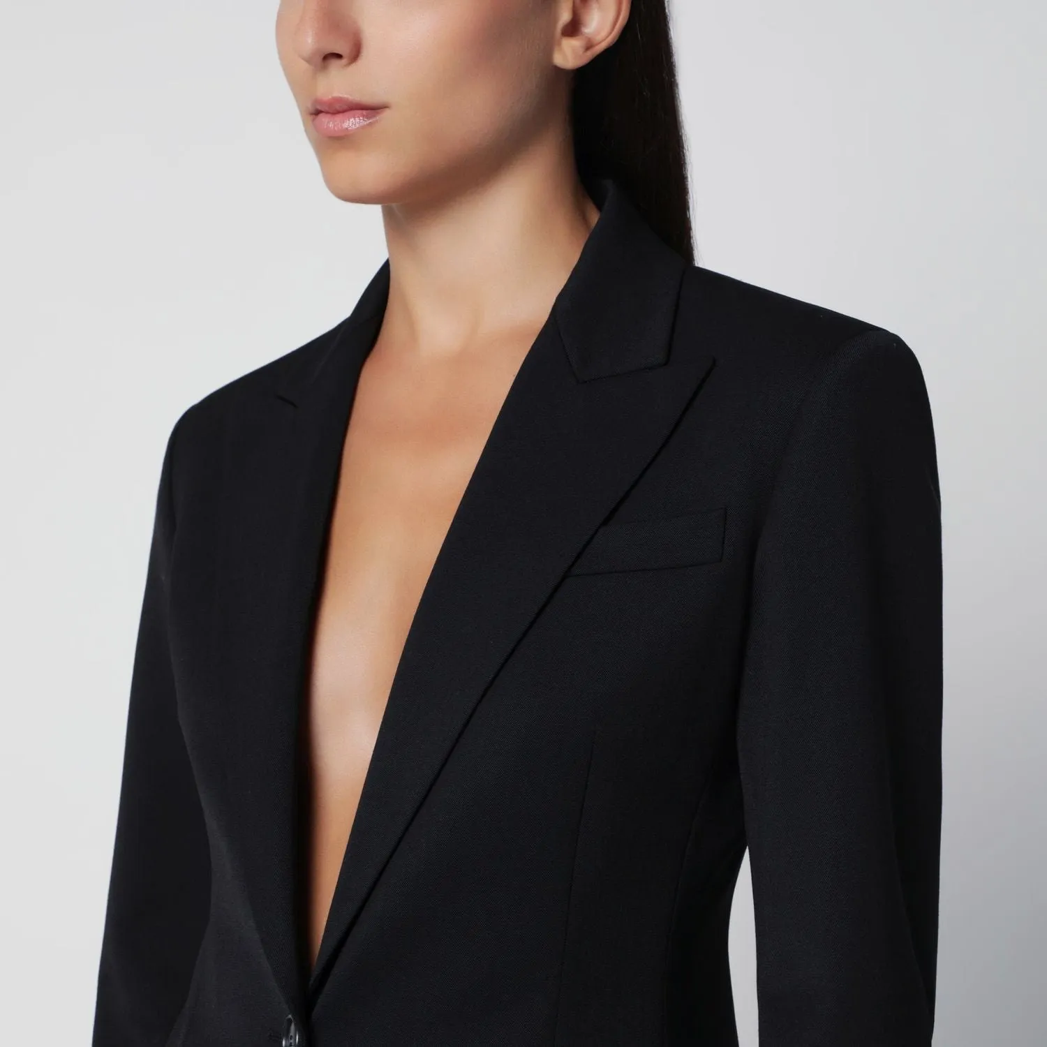 SINGLEBREASTED BLACK JACKET IN WOOL BLEND sold by Lord & Taylor product image thumbnail 2
