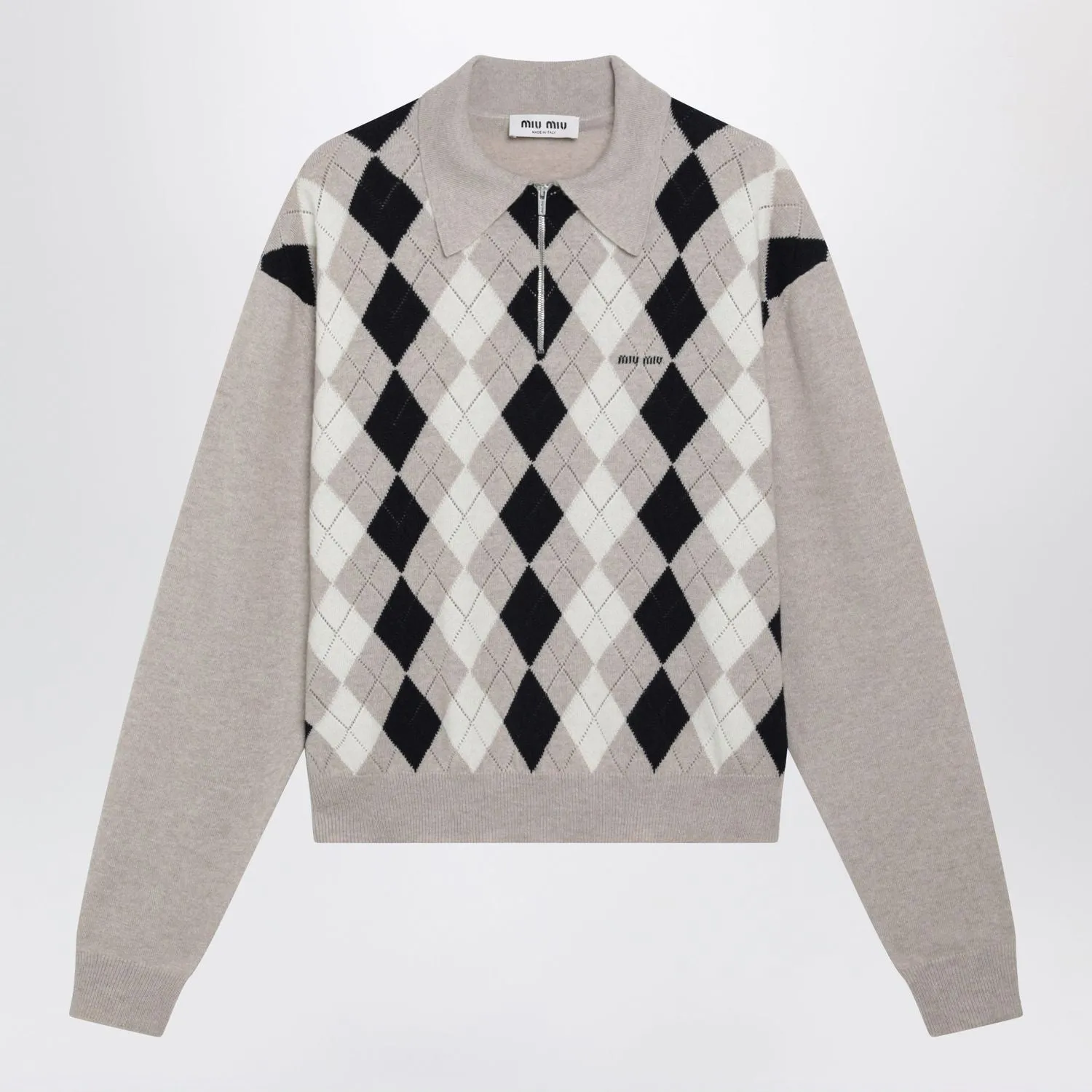 ARGYLE BEIGE CASHMERE POLO SHIRT sold by Lord & Taylor