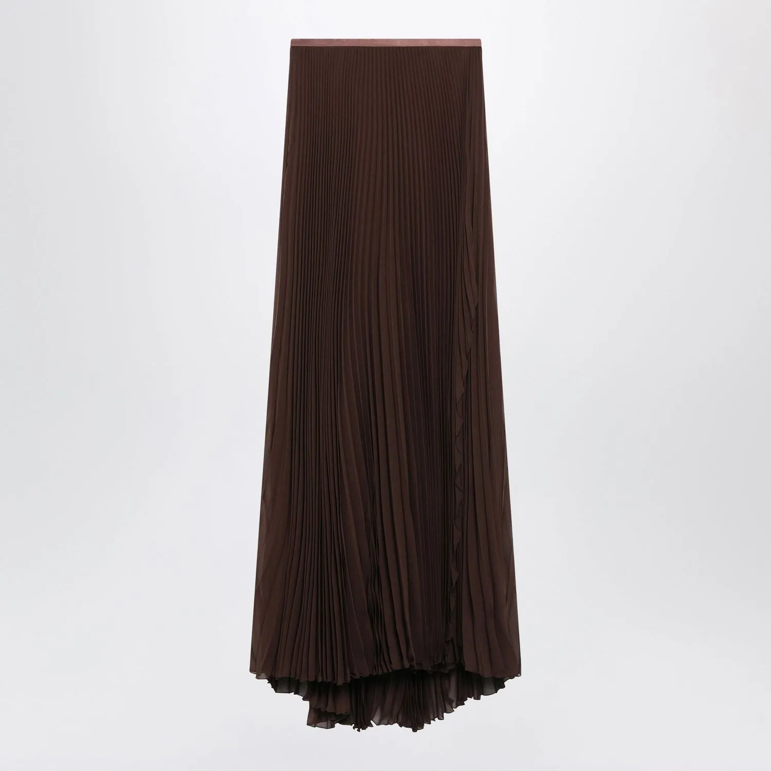 LONG BROWN SKIRT IN PLEATED SILK sold by Lord & Taylor