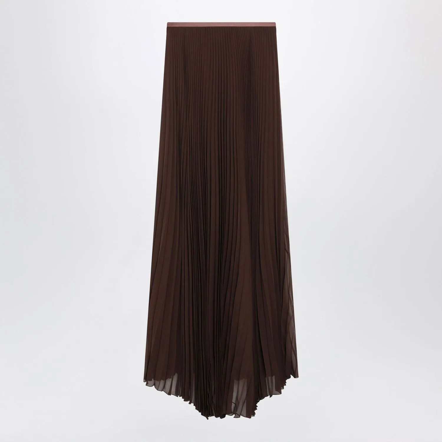 LONG BROWN SKIRT IN PLEATED SILK sold by Lord & Taylor product image thumbnail 2