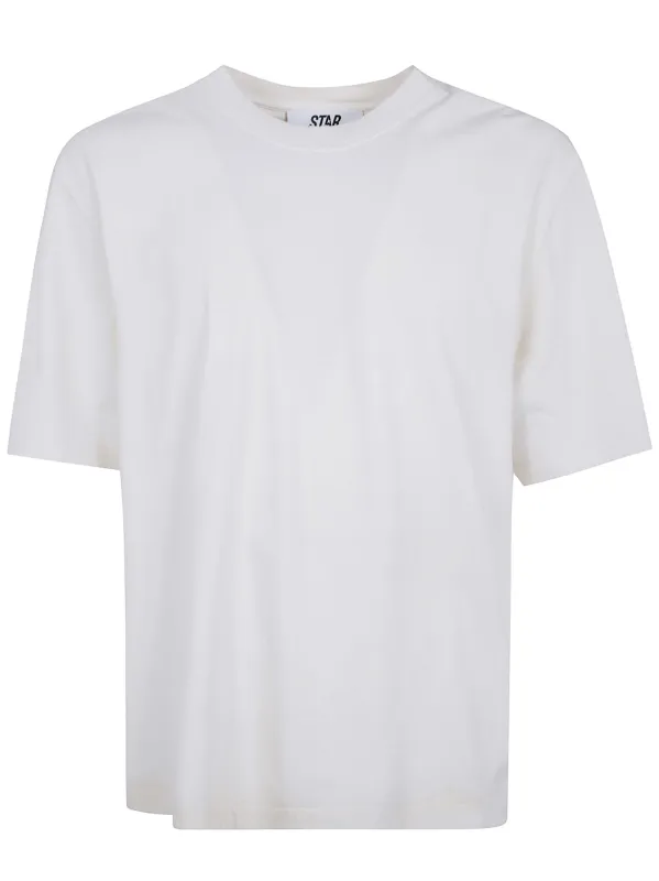 "STAR UNISEX" RELAXED FIT T-SHIRT COTTON JERSEY VINTAGE TREATMEN STAR PRINT made by Golden Goose