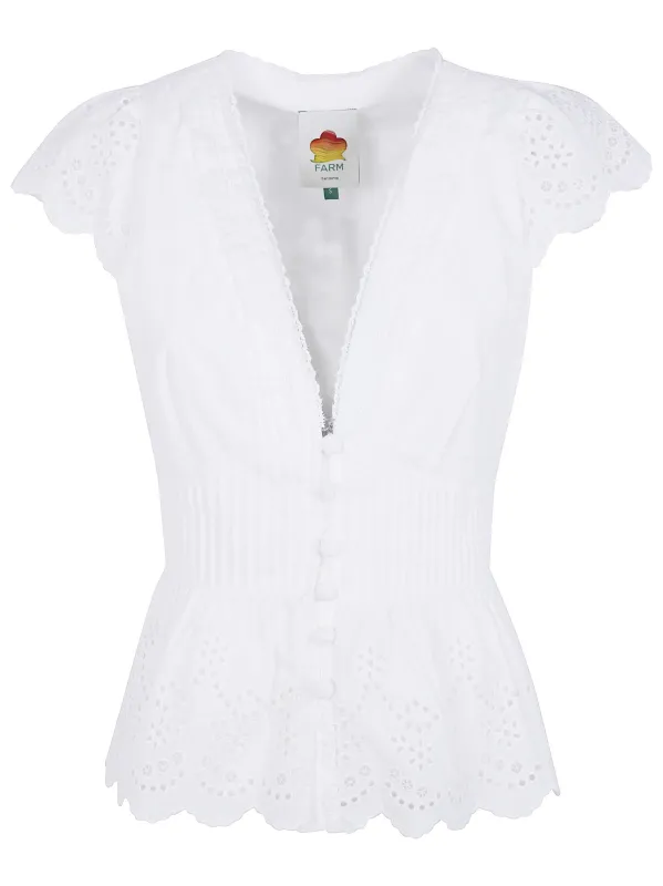 "WHITE EMBROIDERY" BLOUSE made by FARM Rio