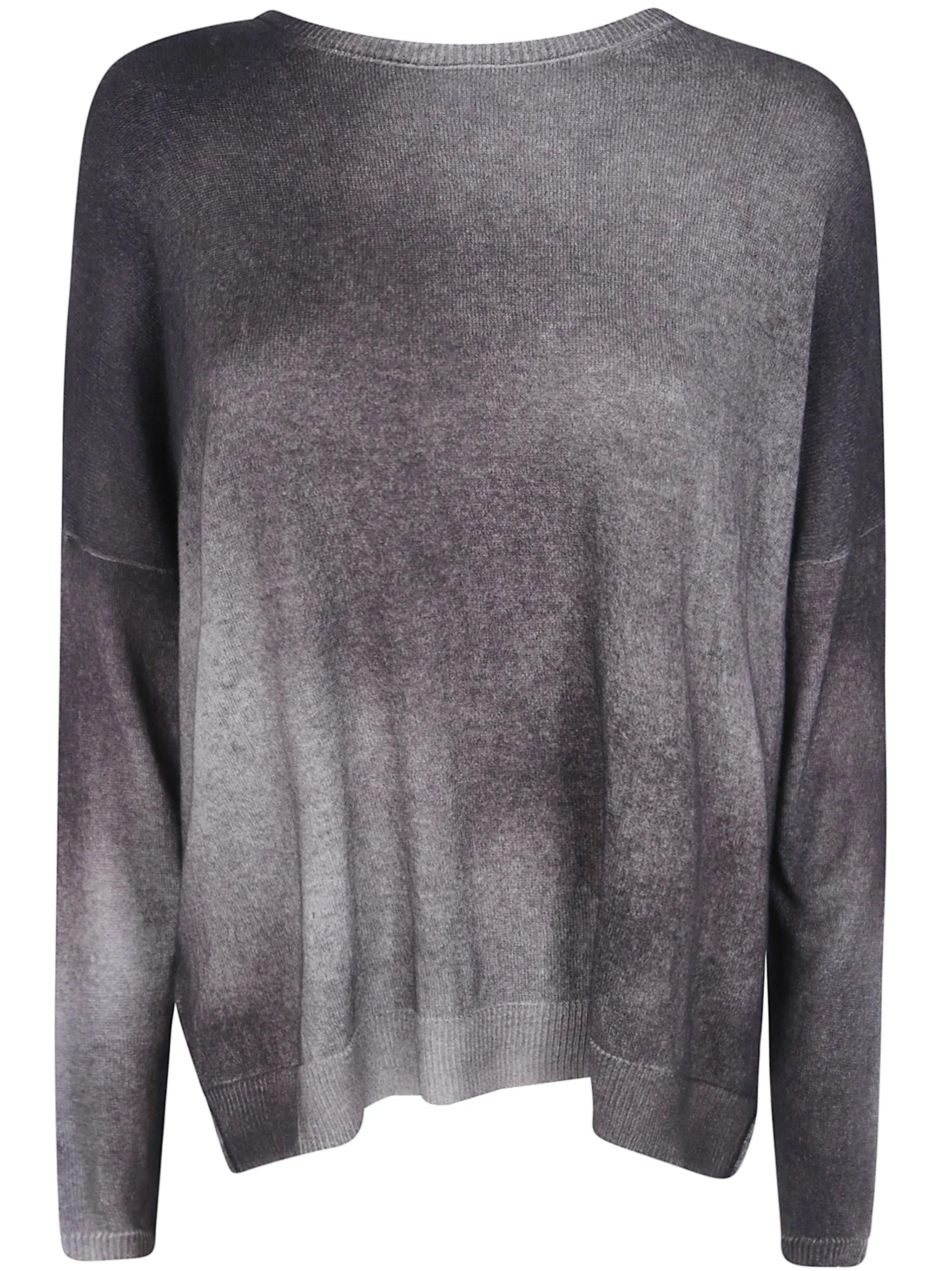 GRADIENT EFFECT BOAT NECK OVERSIZE PULLOVER WITH SLITS sold by Lord & Taylor