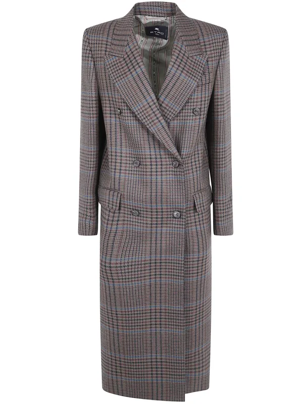 LONG DOUBLE BREASTED COAT made by Etro