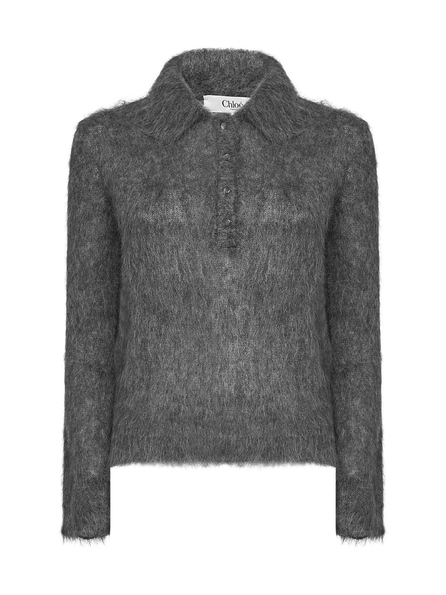 JERSEY TIPO POLO GRIS PELO sold by Lord & Taylor