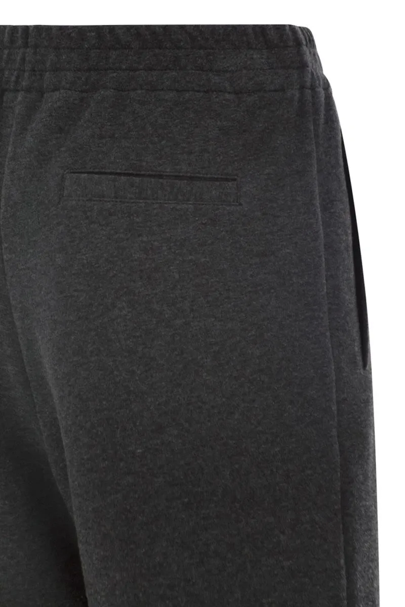 WIDE-LEG COTTON AND CASHMERE JERSEY TROUSERS sold by Lord & Taylor product image thumbnail 4