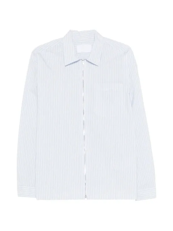 STRIPED SHIRT WITH FULL ZIP made by Prada