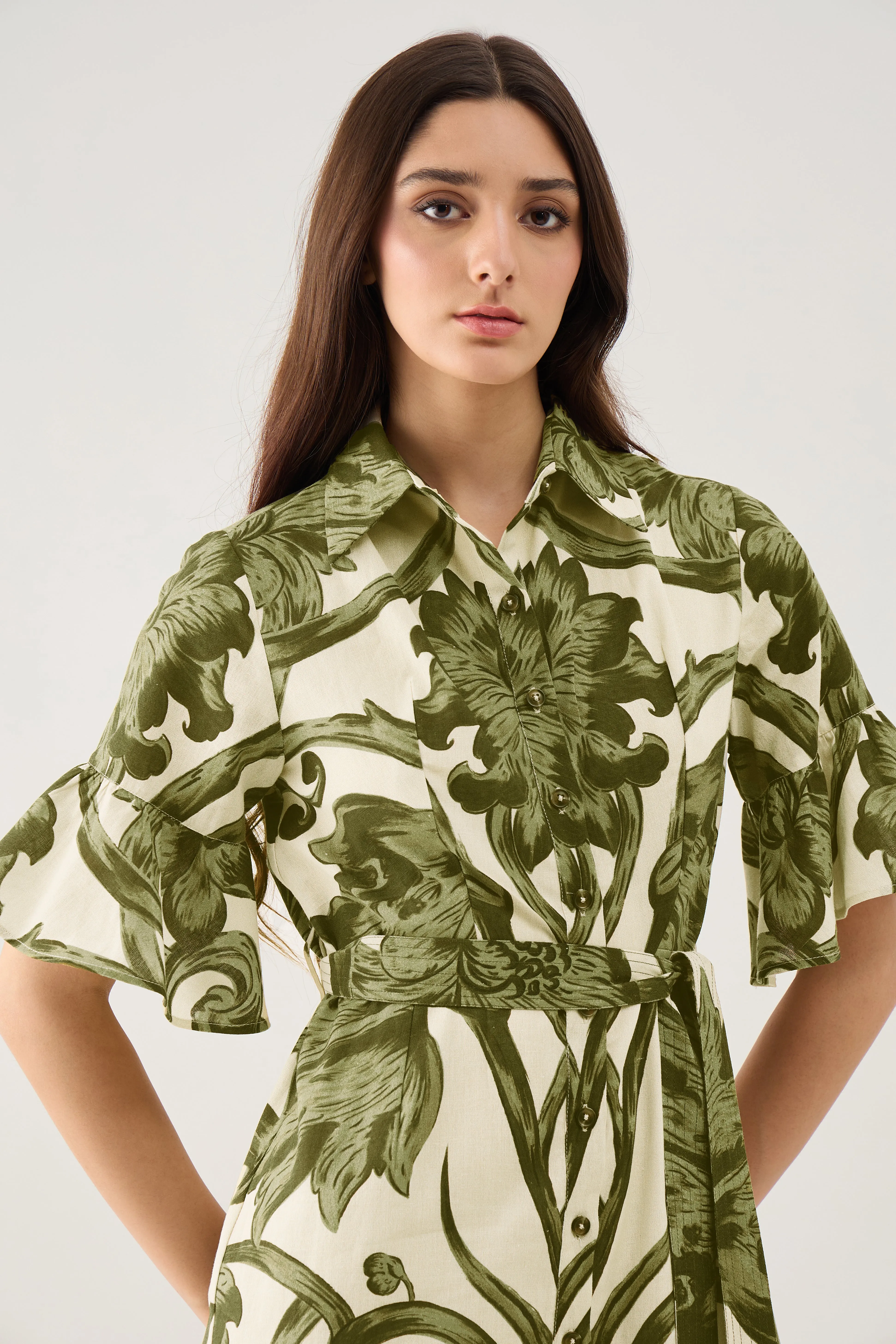 Beyond by Vera Brooke Midi Shirt Dress, Cotton-Linen sold by Lord & Taylor product image thumbnail 3