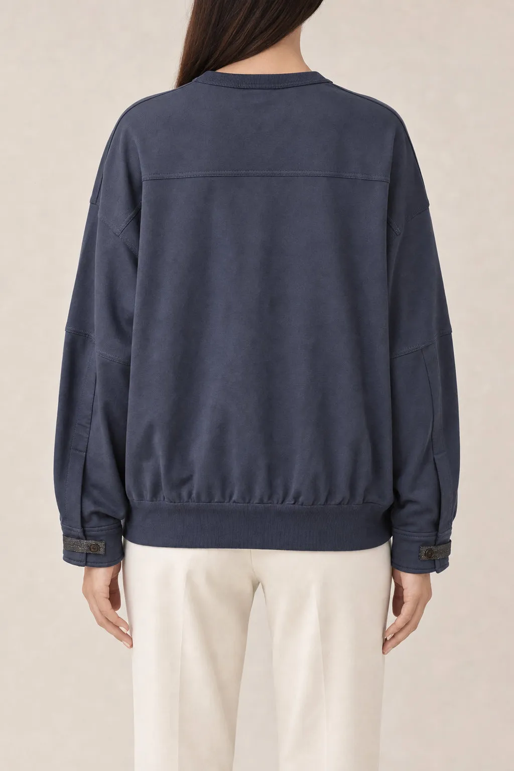 BRUNELLO CUCINELLI WOMEN'S DARK BLUE COTTON SWEATSHIRT sold by Lord & Taylor product image thumbnail 2