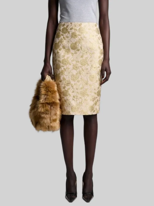 Brocade midi skirt made by Yves Saint Laurent