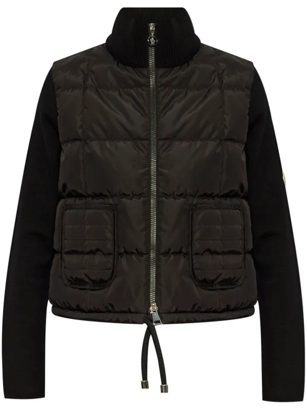 BLACK VIRGIN WOOL CARDIGAN made by Moncler