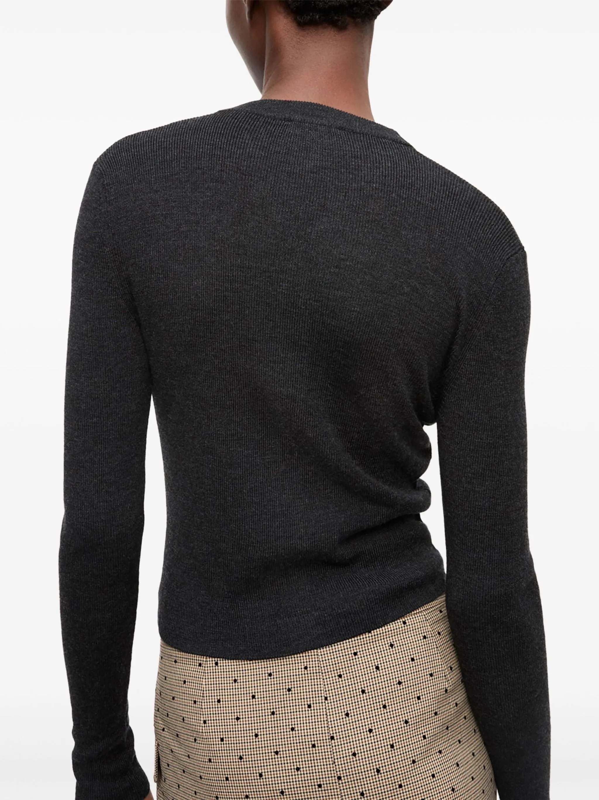 GREY WOOL MERINO CARDIGAN sold by Lord & Taylor product image thumbnail 4