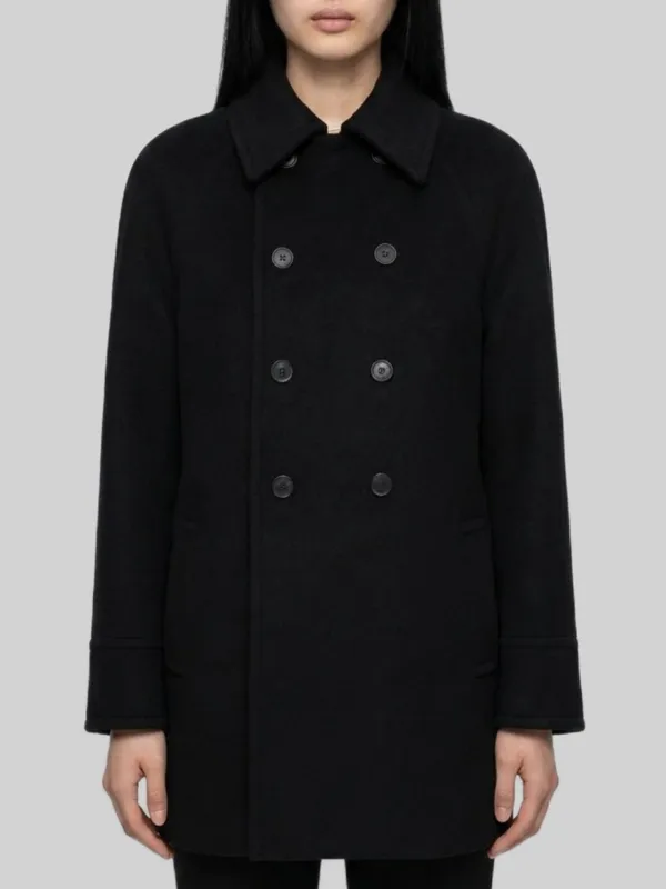 Double-breasted wool coat made by Yves Saint Laurent