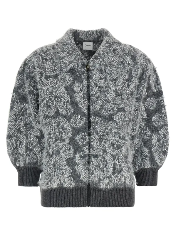 Jacquard knit cardigan made by NUDE