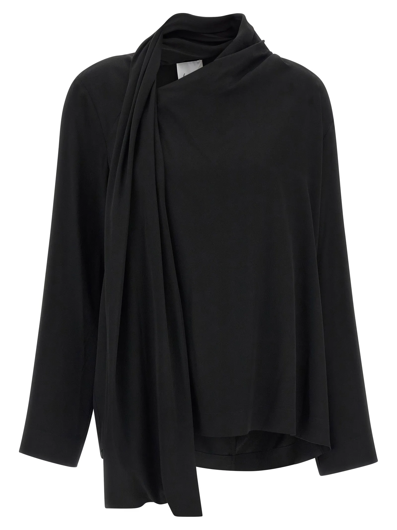Draped panel blouse sold by Lord & Taylor