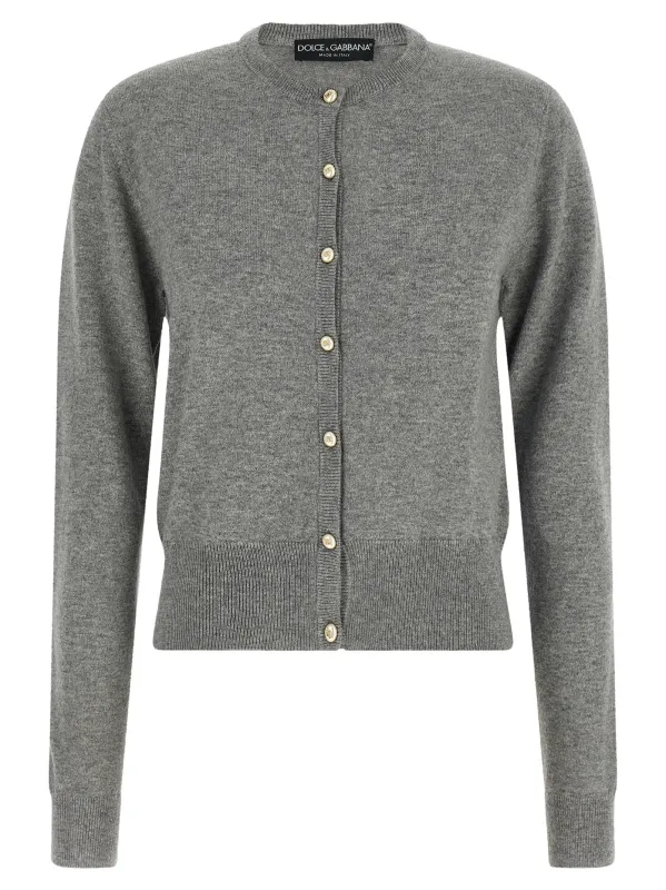 Logo buttons cardigan made by Dolce & Gabanna