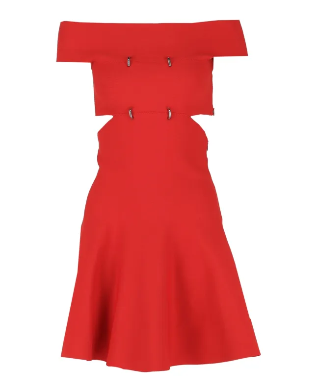 Off-Shoulder Sliced Mini Dress made by Alexander McQueen